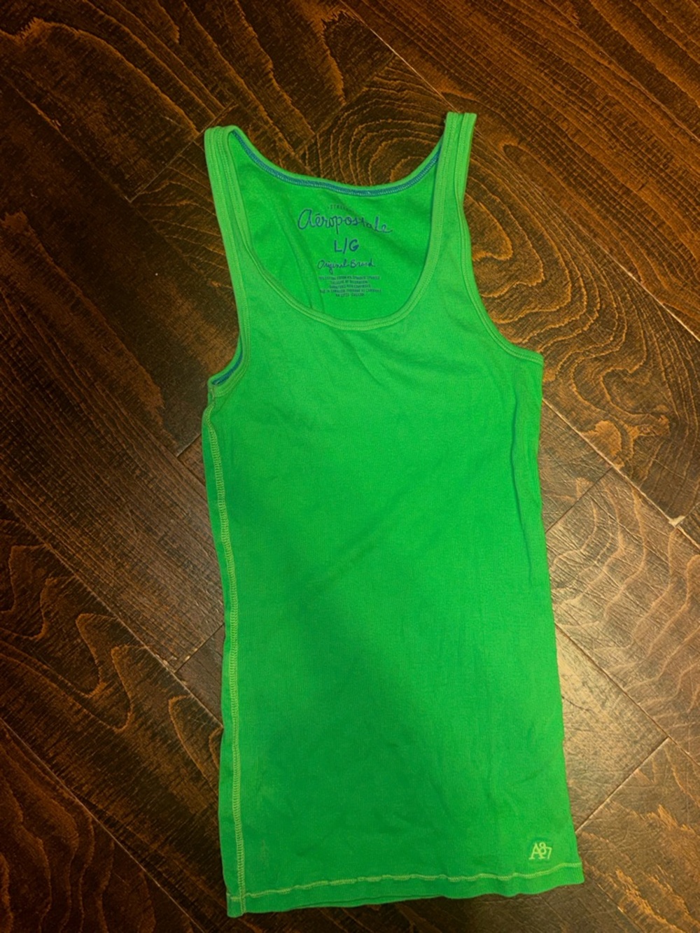 VTG y2k Aeropostale Green Ribbed Tank Top women’s size large
